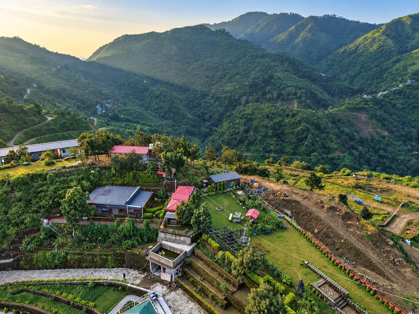 Overview of the mountain setting supplied by the client